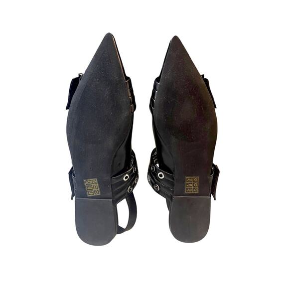 Jeffrey Campbell for Free People Lilly Buckle Slingback Flats Black Size 9 New - Picture 7 of 8